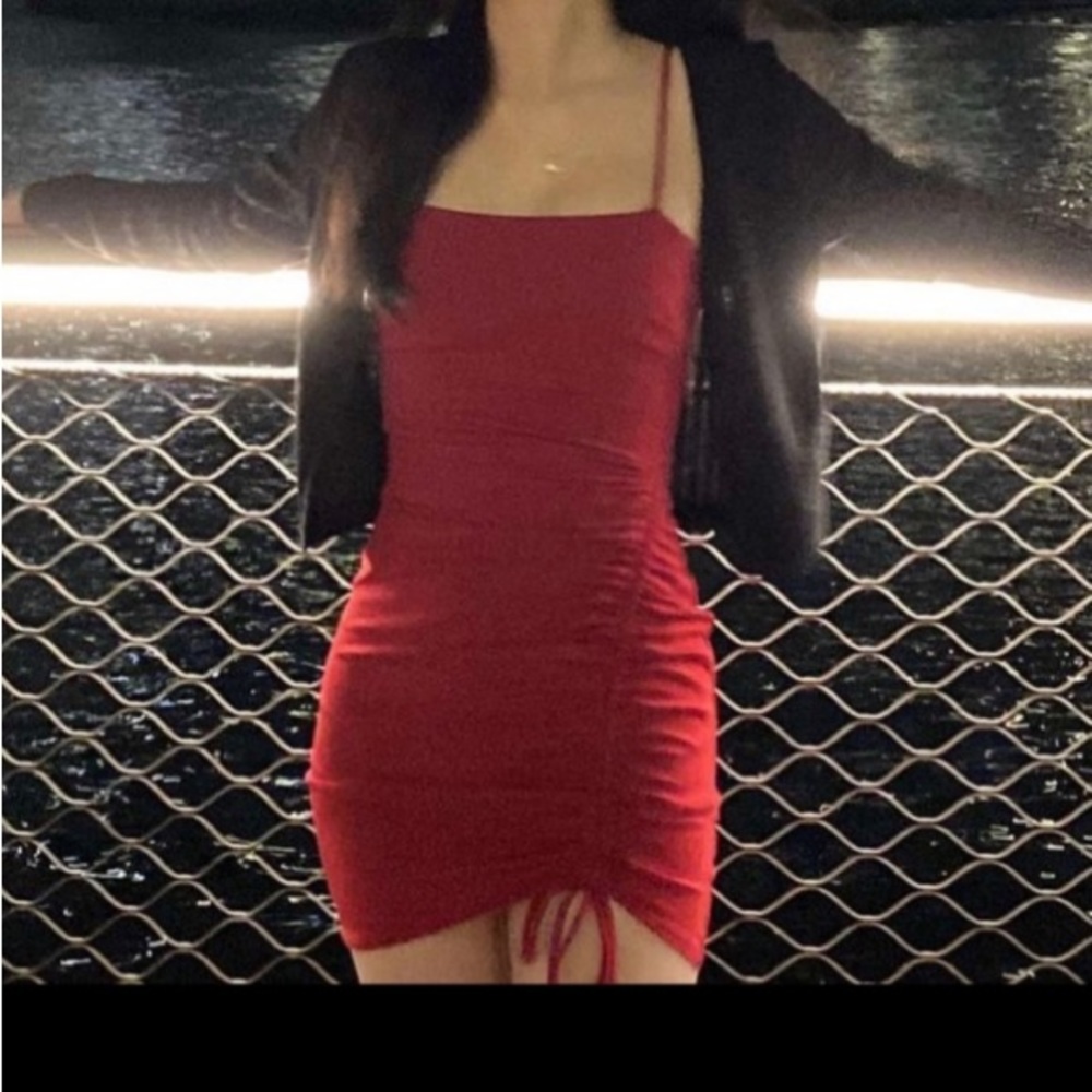 Windsor Red Mini Dress w/ Ruching